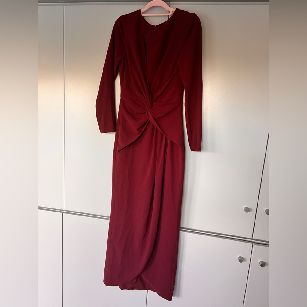 Dress the population maxi long sleeve dress size M